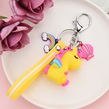 Unicorn figure doll pendant key chain