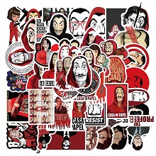 La casa de papel waterproof stickers set(50pcs a set)