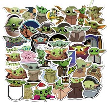 Star Wars Yoda anime waterproof stickers set(50pcs a set)