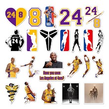 NBA Kobe Bryant 24# stickers set(24pcs a set)