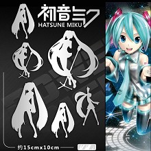 Hatsune Miku anime metal mobile phone stickers a set