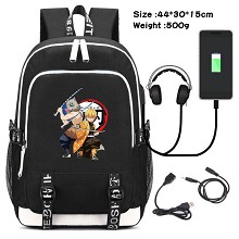 Demon Slayer anime USB charging laptop backpack sc...