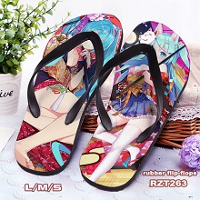 Hatsune Miku anime flip-flops shoes slippers a pair