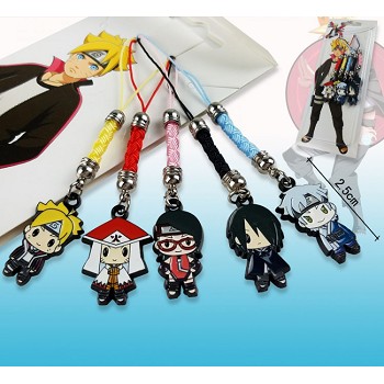 Naruto anime phone straps(5pcs a set)