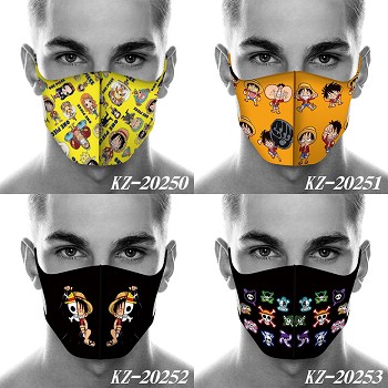 One Piece anime trendy mask printed wash mask