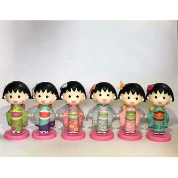 Sakura Momoko anime figures set(6pcs a set)