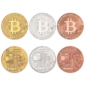 BTC Bitcoin Commemorative Coin Collect Badge Lucky Coin Decision Coin