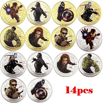 Marvel The Avengers Commemorative Coin Collect Badge Lucky Coin Decision Coin