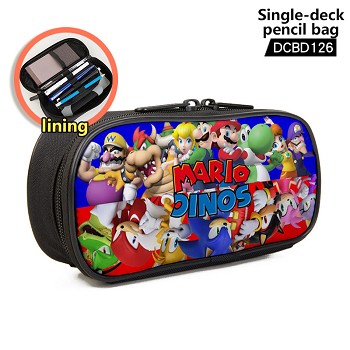 Super Mario game single deck pencil bag pen bag