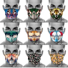 My Hero Academy anime trendy mask printed wash mask
