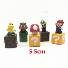 Super Mario anime figures set(5pcs a set)