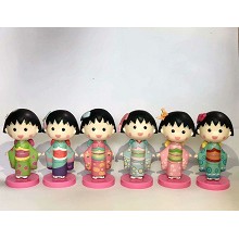 Sakura Momoko anime figures set(6pcs a set)