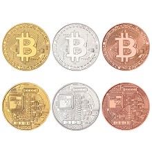 BTC Bitcoin Commemorative Coin Collect Badge Lucky Coin Decision Coin