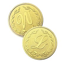 W gold Commemorative Coin Collect Badge Lucky Coin Decision Coin