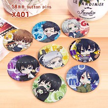 Reborn anime brooches pins set(8pcs a set)