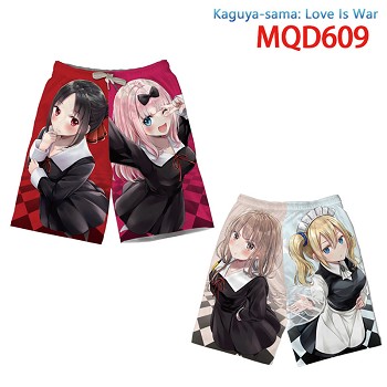 Kaguya sama anime beach pants shorts middle pants