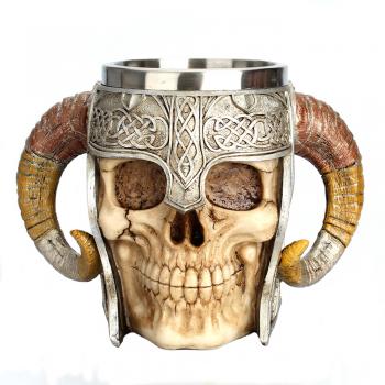 Stainless Steel 3D Skull Skeleton Cup 550ml