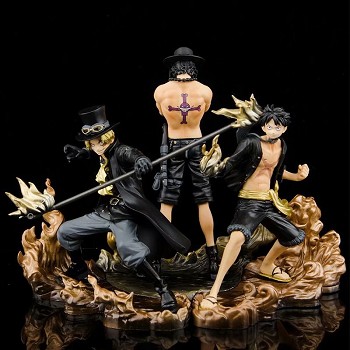 One piece DXF luffy sabo ace anime figures set(3pcs a set)