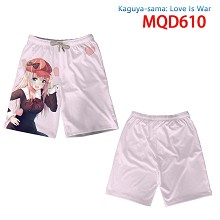 Kaguya sama anime beach pants shorts middle pants