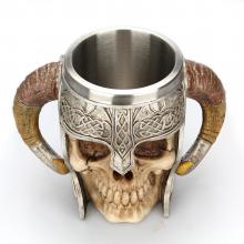 Stainless Steel 3D Skull Skeleton Cup 550ml