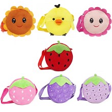 The cartoon girl anime plush satchel shhoulder bag