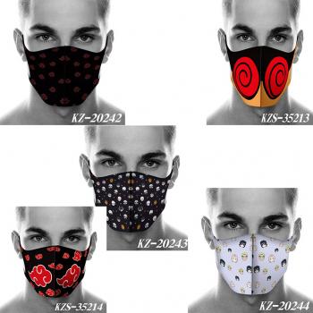 Naruto anime trendy mask printed wash mask