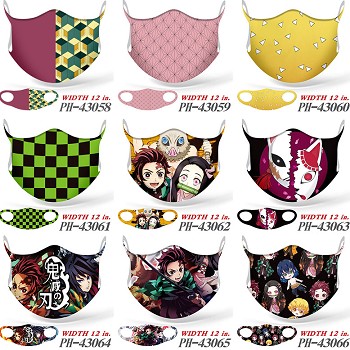 Demon Slayer anime trendy mask printed wash mask