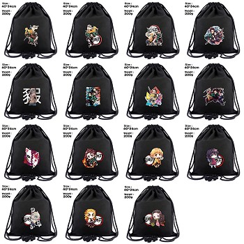 Demon Slayer anime drawstring backpack bag