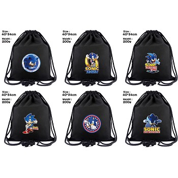 Sonic the Hedgehog anime drawstring backpack bag