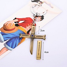 One piece  Dracule Mihawk anime key chain