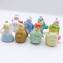 Sumikko Gurashi anime figure doll key chains set(8...