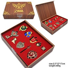 The Legend of Zelda key chains a set