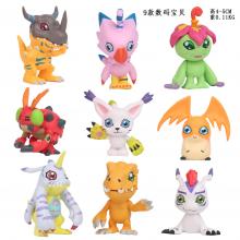 Digital monster anime figures （9pcs a set）