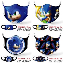 Sonic the Hedgehog anime trendy mask printed wash ...