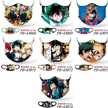 My Hero Academia anime trendy mask printed wash ma...