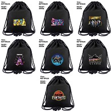 Fortnite game drawstring backpack bag