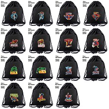 Batman Super Iron man captain drawstring backpack ...