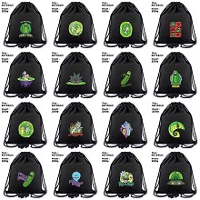 Rick and Morty anime drawstring backpack bag