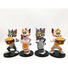 Tom and Jerry cat anime figures set(4pcs a set) no box