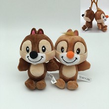 5inches Disney Chip Daleanime plush doll set(10pcs a set)