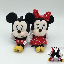 5inches Disney Mickey Minnie Mouse anime plush doll set(10pcs a set)