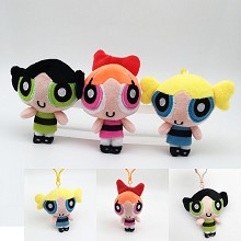 4inches The Powerpuff Girls anime plush doll set(12pcs a set)