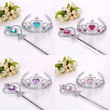 Frozen anime crown+magic wand a set