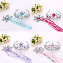 Frozen anime crown+magic wand a set