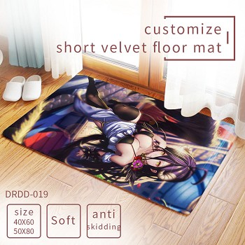 Overlord anime customize short velvet floor mat