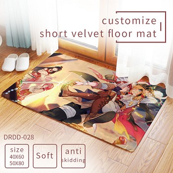 Aotu World anime customize short velvet floor mat