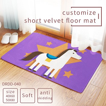 The other anime customize short velvet floor mat