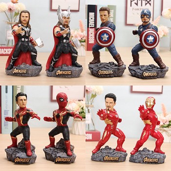 Super Hero Thor Spiderman Iron man Captain resin figure