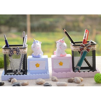 Unicorn anime pen container holder