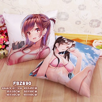 Kanojo Okarishimasu anime two-sided pillow